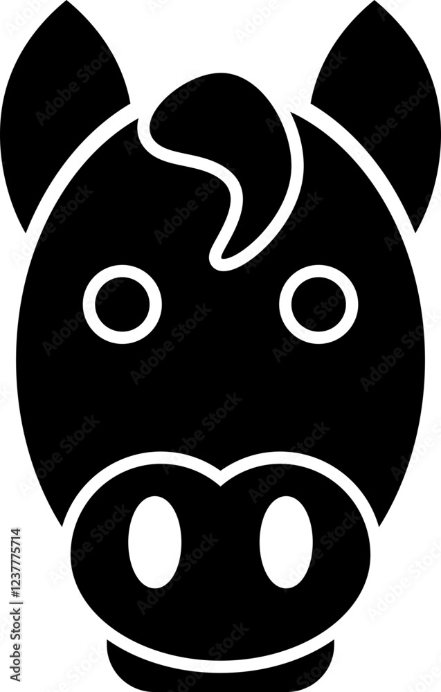 Fototapeta premium horse icon vector shape