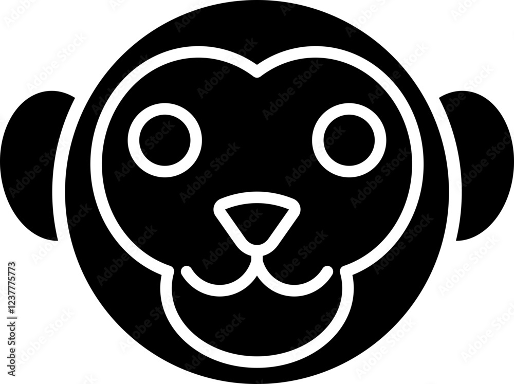 monkey icon vector shape monkey icon vector shape