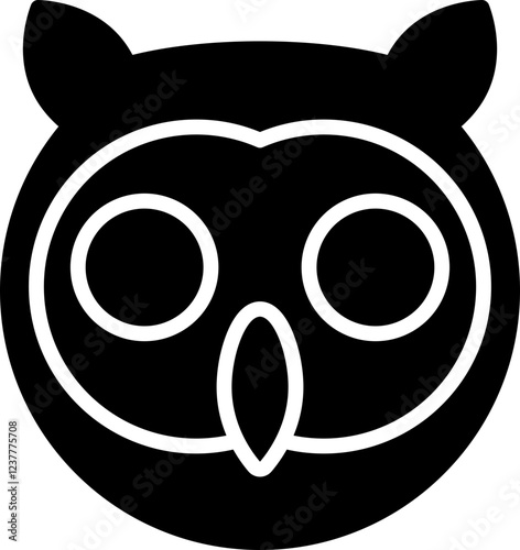 owl icon vector shape