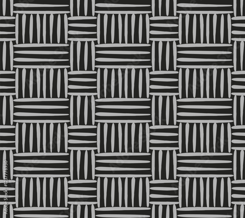 Rattan seamless pattern. Texture of the weave. Vector illustration. 