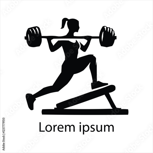 Fitness logo template flat design