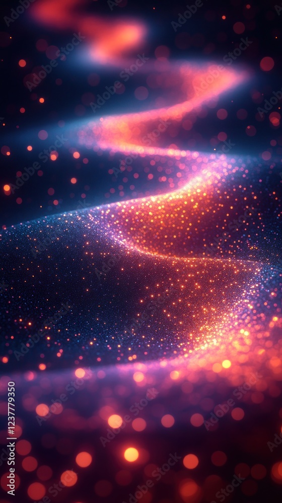 Fototapeta premium Abstract Cosmic River of Light and Stardust