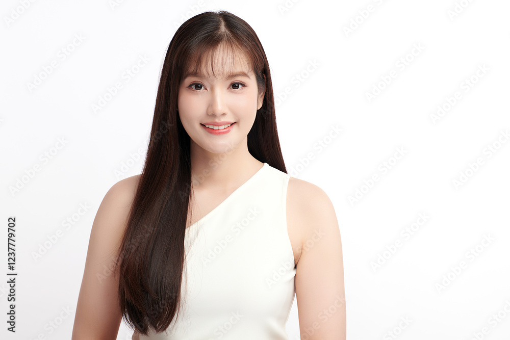 Beautiful young asian woman with clean fresh skin on white background, Face care, Facial treatment, Cosmetology, beauty and spa, Asian women portrait. Beautiful young asian woman with clean fresh skin on white background, Face care, Facial treatment, Cosmetology, beauty and spa, Asian women portrait.