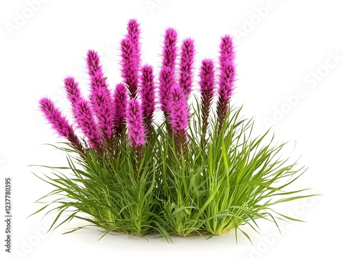 Vibrant Pink Liatris Flowers, Blooming Summer Garden Plants