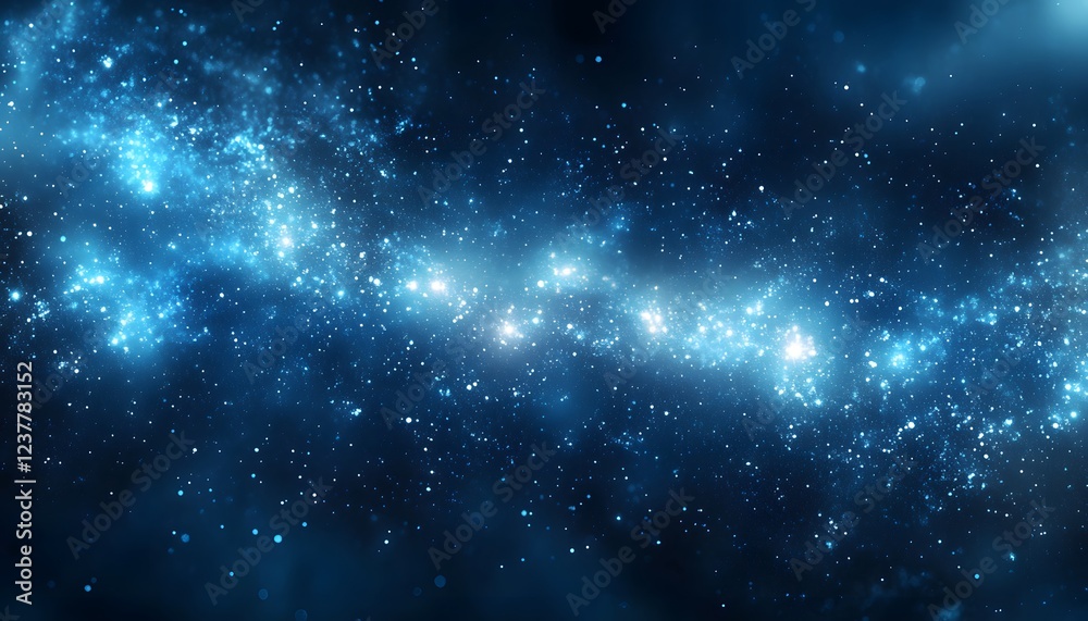 Fototapeta premium Celestial Sparkles A Galaxy Of Blue Lights