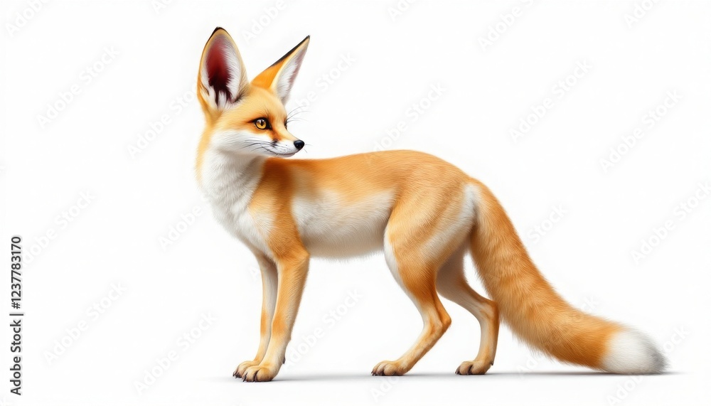 Fototapeta premium Cute Fennec Fox Image Digital Art Wildlife Print