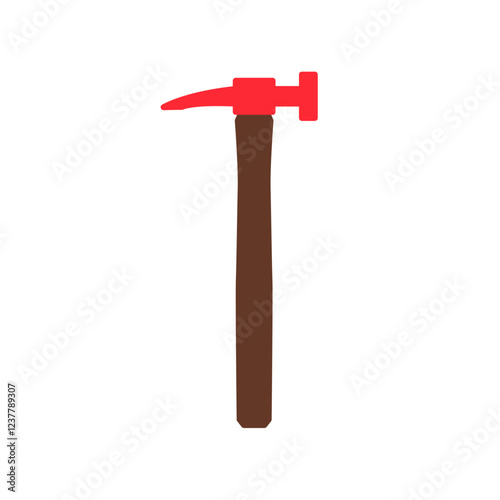mechanics hammer flat icon illustration color