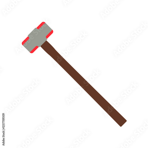 sledge hammer flat icon illustration color