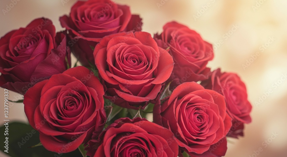 Romantic Red Roses Bouquet Close Up View Valentine s Day Flowers Floral Arrangement Romantic Red Roses Bouquet Close Up View Valentine s Day Flowers Floral Arrangement