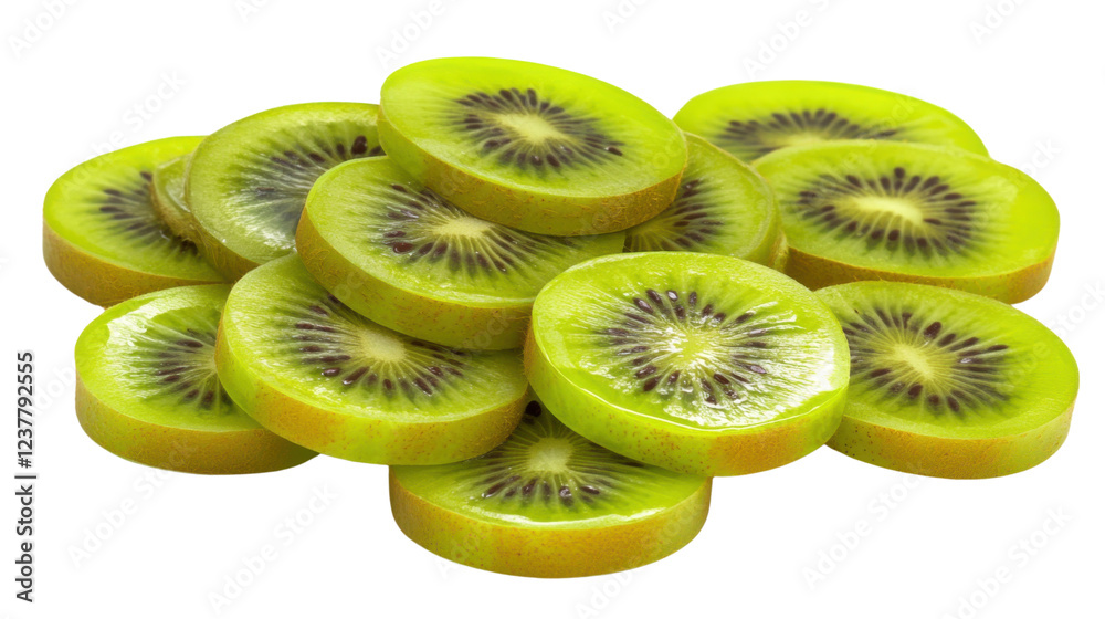 Fototapeta premium slice of kiwi fruit isolated on white background