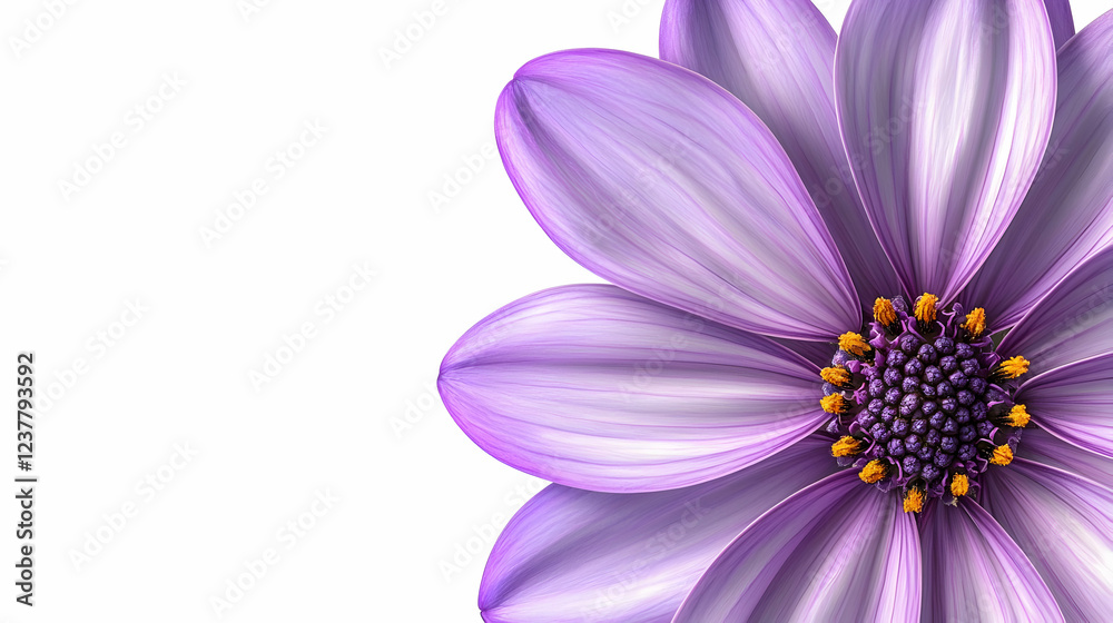 Lilac flower close-up, white background, floral design Lilac flower close-up, white background, floral design