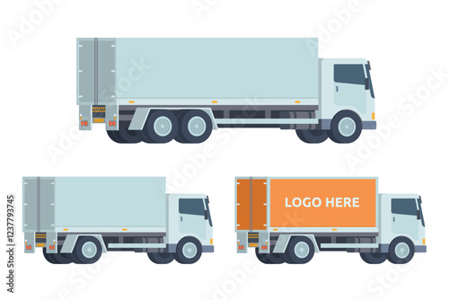 Truck Vector Illustration. Editable Element for Easy Customization