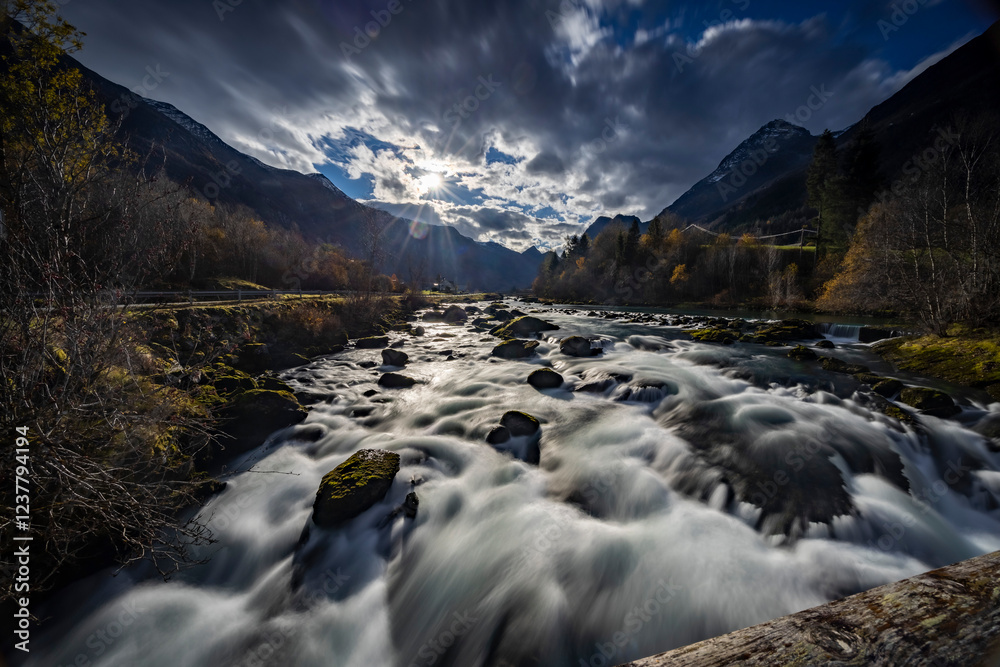 Naklejka premium Stromschnellen 