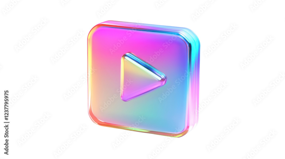 play button 3d isolated on white background play button 3d isolated on white background