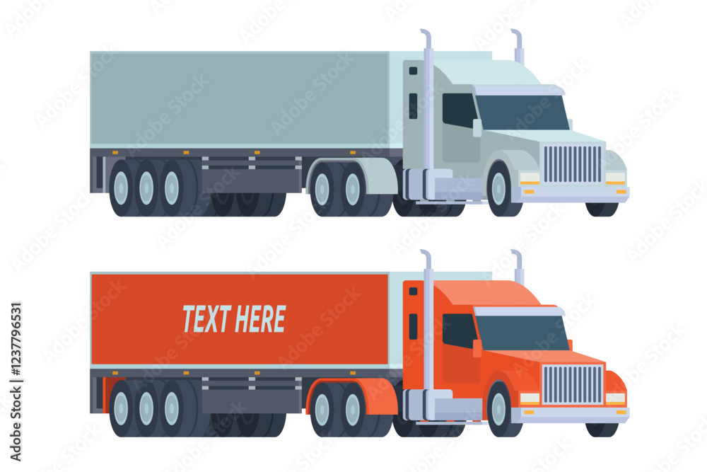 Truck Vector Illustration. Editable Element for Easy Customization