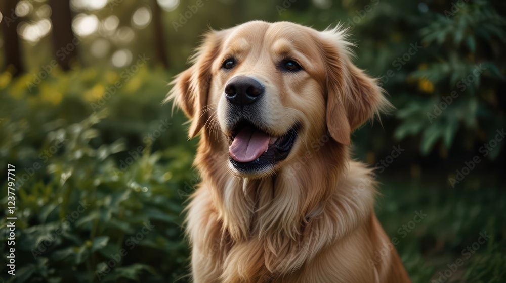 Portrait of a beautiful golden retriever Portrait of a beautiful golden retriever
