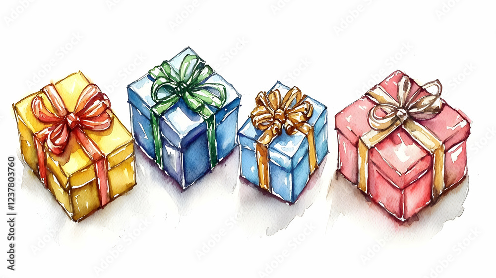 Fototapeta premium colorful gift boxes isolated