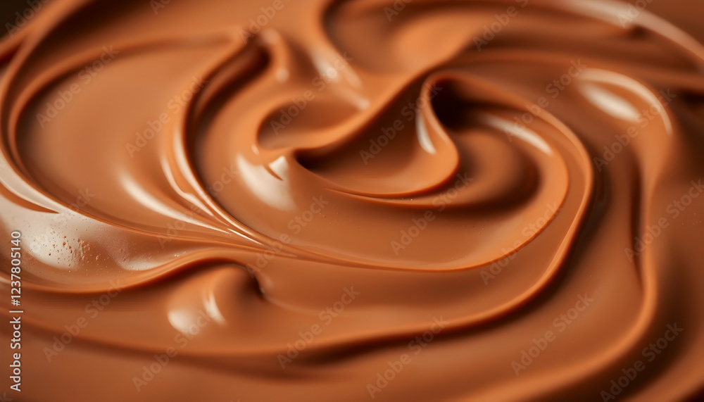 chocolate swirl, smooth texture, creamy, glossy surface, rich brown color, melted chocolate, velvety, liquid chocolate, flowing waves, silky, decadent, closeup, high detail, food photography, soft lig chocolate swirl, smooth texture, creamy, glossy surface, rich brown color, melted chocolate, velvety, liquid chocolate, flowing waves, silky, decadent, closeup, high detail, food photography, soft lig