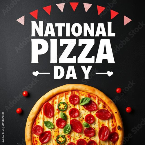 pizza on a wooden background.International pizza day,world pizza day, pizza day, pizza, national pizza day, world food day, valentine pizza day 