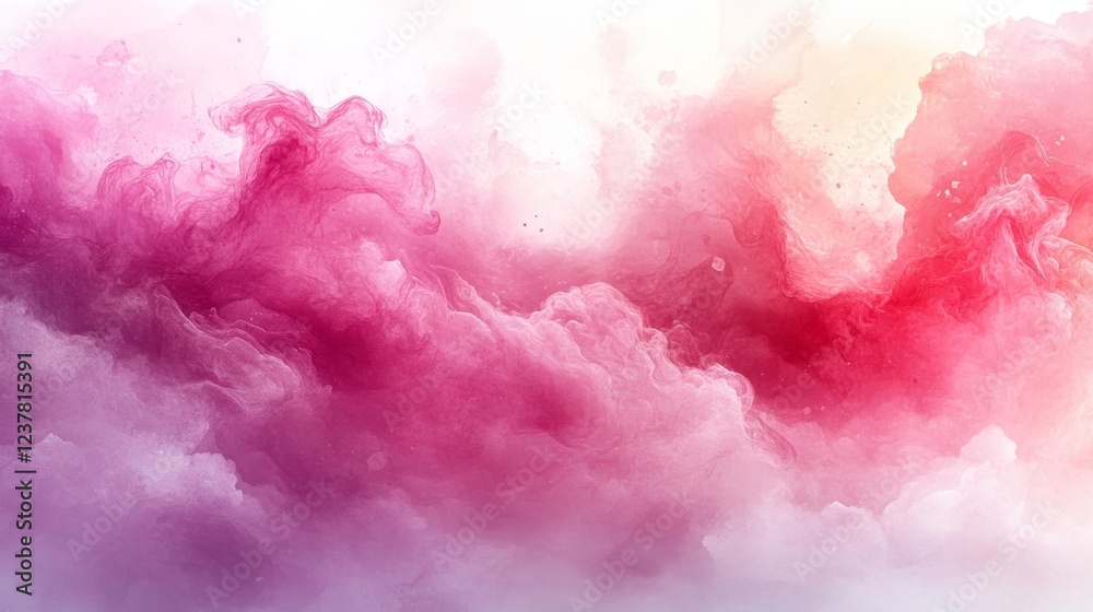 Fototapeta premium Pink Abstract Smoke. Generative AI