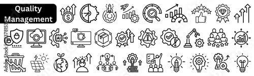 Quality Management Line Icons Pack