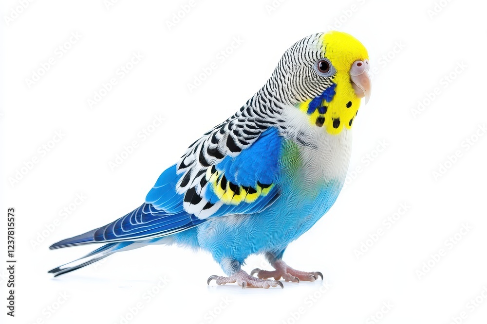 Obraz premium Budgerigar isolated on white background