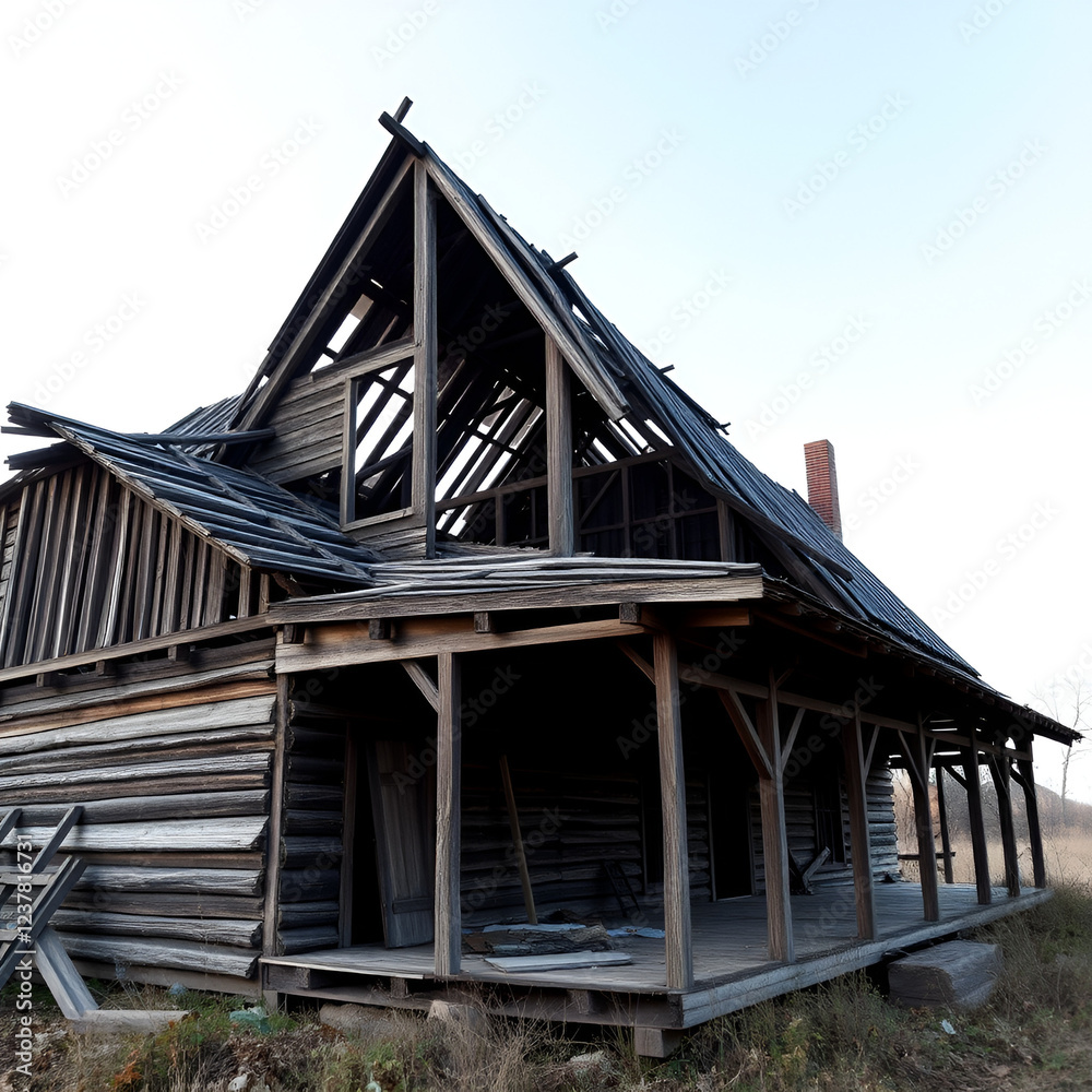 Obraz premium old wooden house
