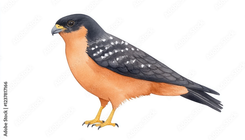 Vibrantly colored bird perched gracefully, showcasing its striking plumage against a plain backdrop Vibrantly colored bird perched gracefully, showcasing its striking plumage against a plain backdrop