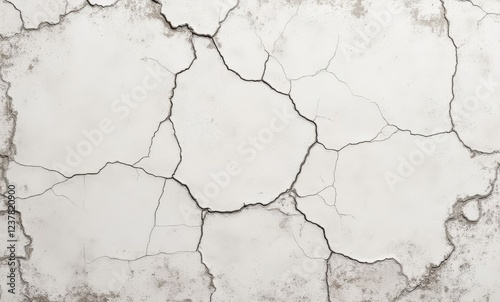 Cracked white wall surface texture