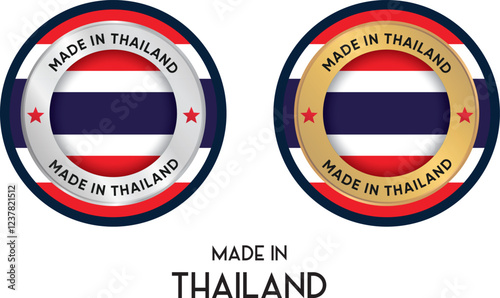 Made in Thailand. Premium labels, stickers, pointer, badge and symbol of Thailand flag icon. Collection vector illustration Free Download Made in Thailand. Premium labels, stickers, pointer, badge and symbol of Thailand flag icon. Collection vector illustration - GFXLoad
