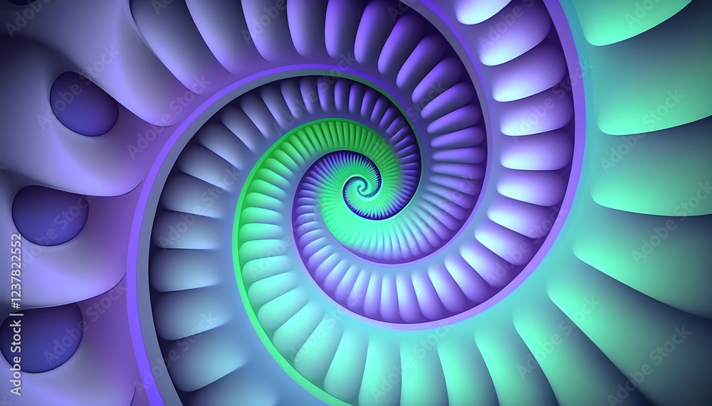 Fototapeta premium Abstrakte Spirale in leuchtenden Farben