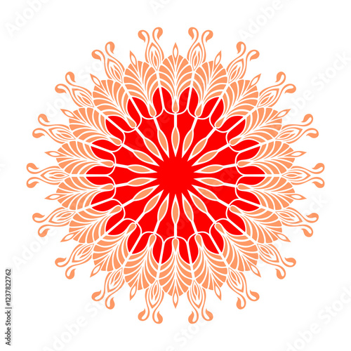 Floral Mandala with Radiant Patterns