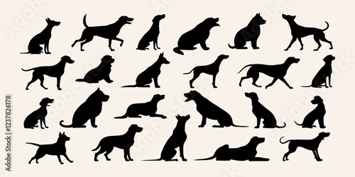 Dog Silhouette Vector Bundle – Distinct Breed Designs for Pet Lovers & Creatives