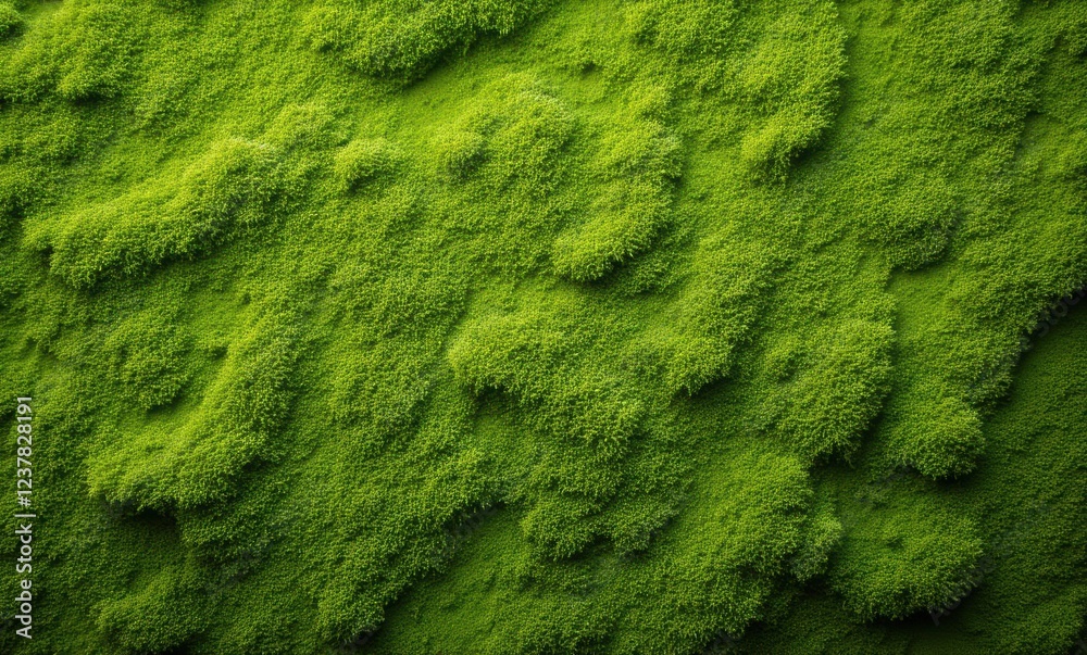 Vibrant green moss texture close-up Vibrant green moss texture close-up