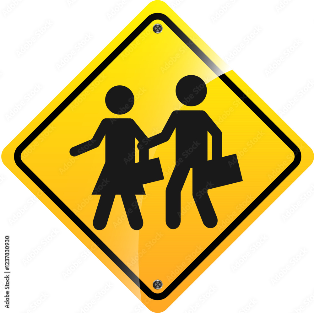 school crossing sign isolated... school crossing sign isolated...