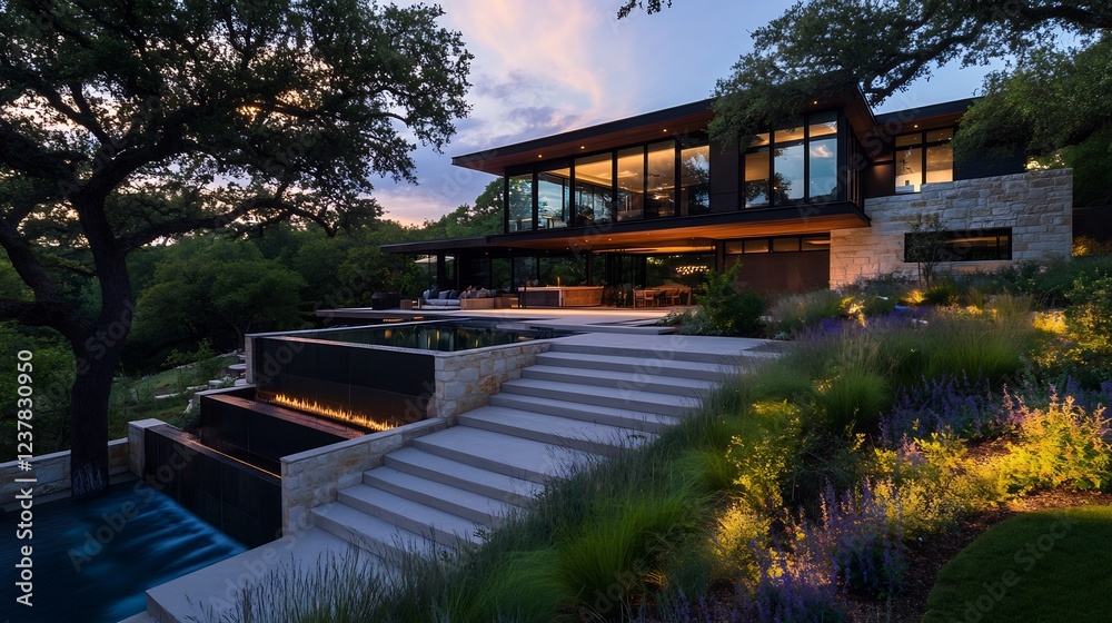 Luxury Hillside Home with Stunning Nighttime Views Luxury Hillside Home with Stunning Nighttime Views