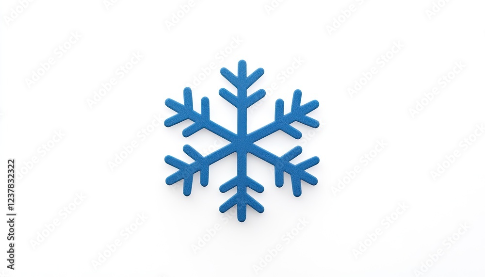 A vibrant blue snowflake design isolated on a white background, ideal for winter-themed graphics A vibrant blue snowflake design isolated on a white background, ideal for winter-themed graphics