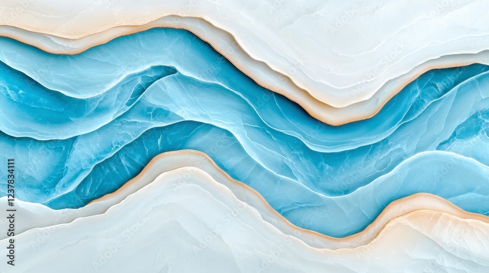 custom made wallpaper toronto digitalAbstract Blue and White Swirling Marble Pattern With Gold Accents