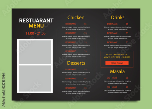 Fast food menu template for fast food restaurant or cafe. Vector sketch price list for hot dog and fries combo, pizza or cheeseburger and hamburger sandwich. Restaurant menu