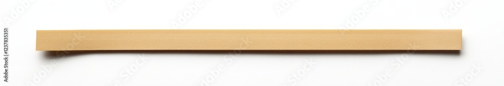 Beige strip on white background, mockup, design Beige strip on white background, mockup, design