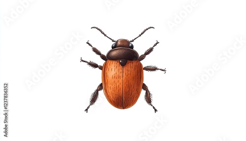 Detailed illustration of a beetle showcasing its unique features and colors against a plain background