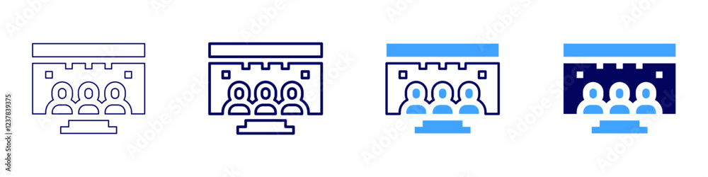 Streaming subscriptions icon in 4 different styles. Thin Line, Line, Bold, and Bold Line. Duotone style. Editable stroke Streaming subscriptions icon in 4 different styles. Thin Line, Line, Bold, and Bold Line. Duotone style. Editable stroke