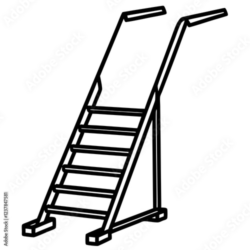 stepladder isolated on white background