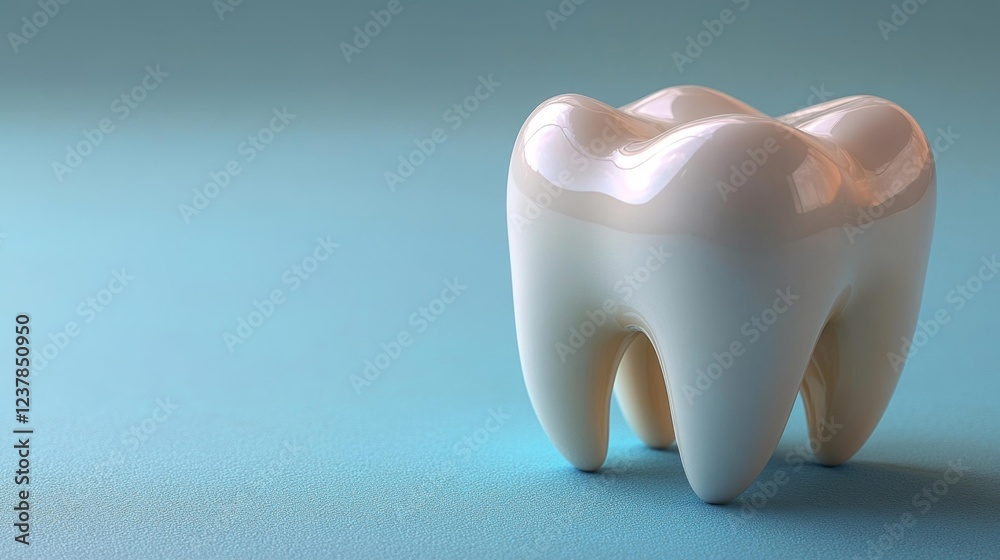 Healthy White Tooth with Natural Appearance. Generative AI Healthy White Tooth with Natural Appearance. Generative AI