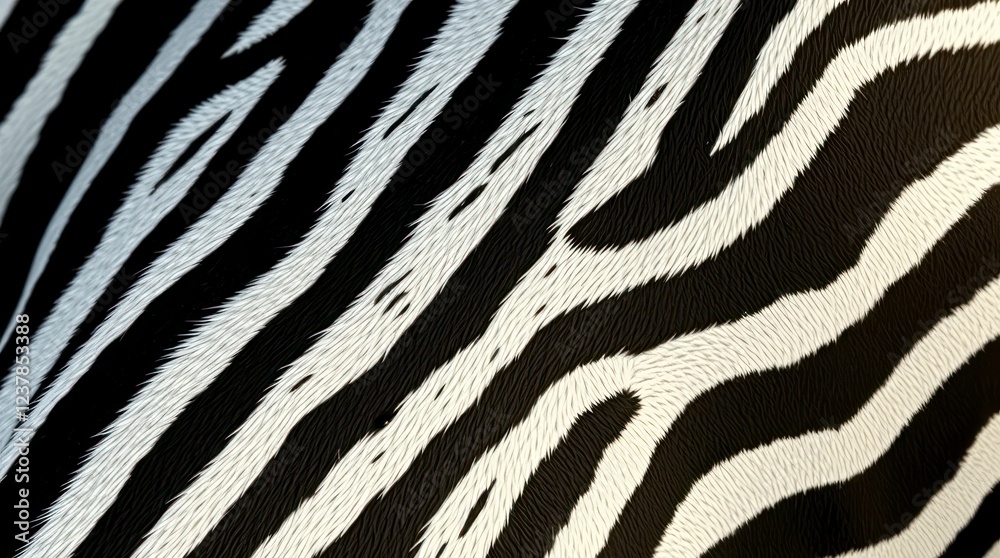 Zebra Stripes: Close-up Texture, Black and White Fur, Natural Pattern Zebra Stripes: Close-up Texture, Black and White Fur, Natural Pattern