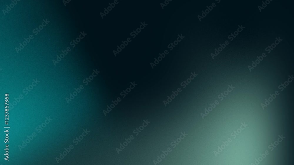 Dark teal and black blurred gradient seamless loop background. 4K.