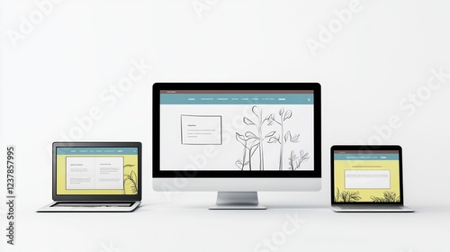 Responsive Website Mockup on Devices