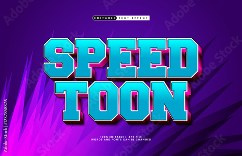 speed toon editable text effect with a speed and cartoon text style