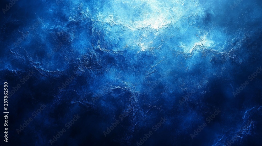 Fototapeta premium Abstract Blue Ocean Waves. Generative AI