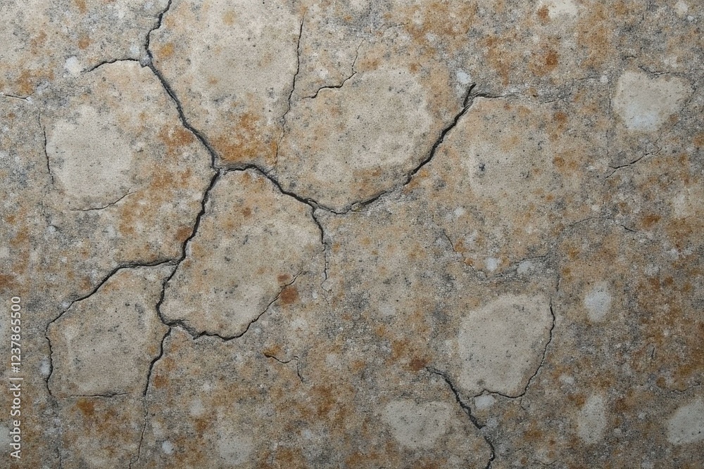 Obraz premium Cracked Granite Surface with Quartz Specks and Ancient Stone Texture